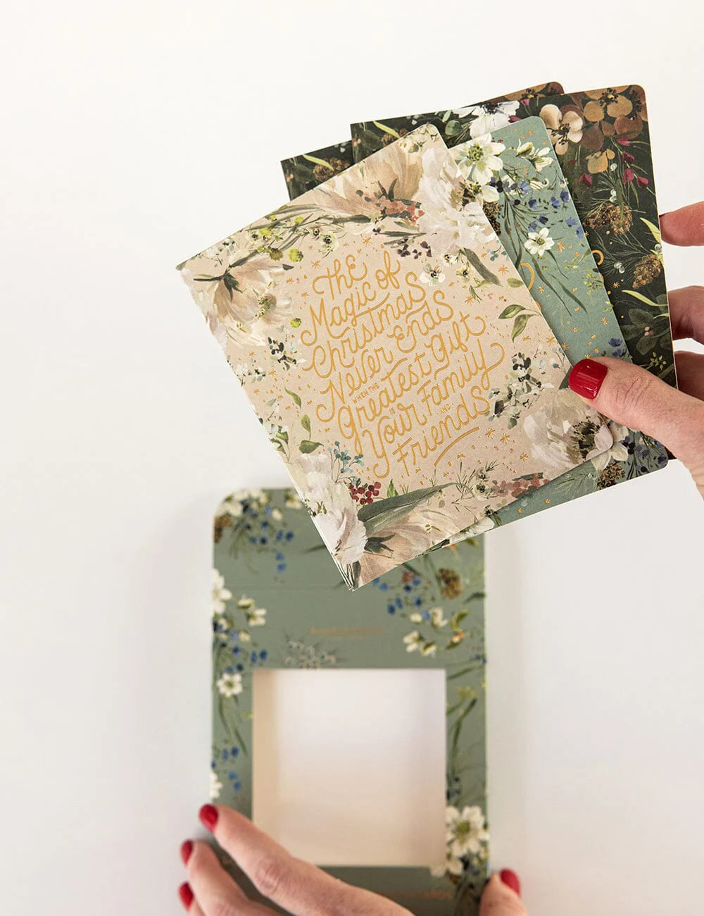 6 PACK CHRISTMAS CARD BOXSET - ENGLISH GARDEN