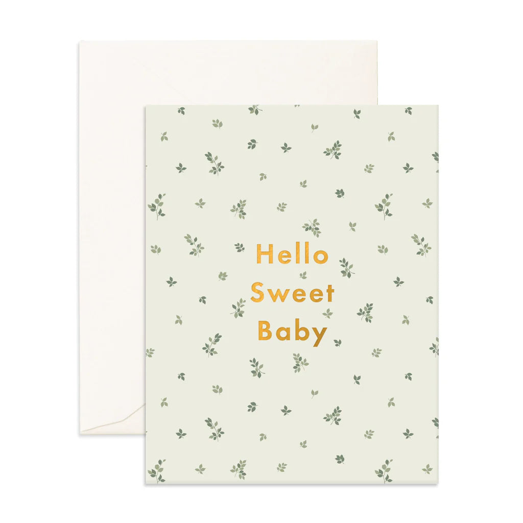 Fox & Fallow | Hello Sweet Baby Broderie Card