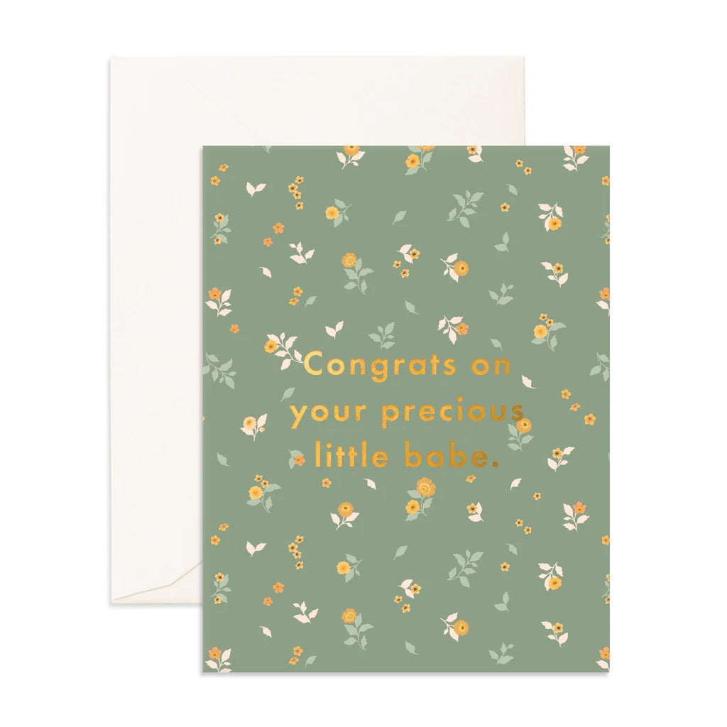Fox & Fallow | Precious Babe Broderie Card