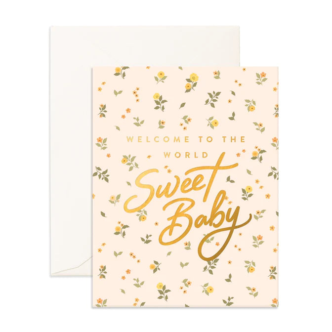 Fox & Fallow | Welcome Sweet Baby Broderie (Peach)