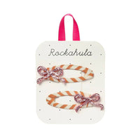 Rockahula | Stripy Glitter Bow Clips