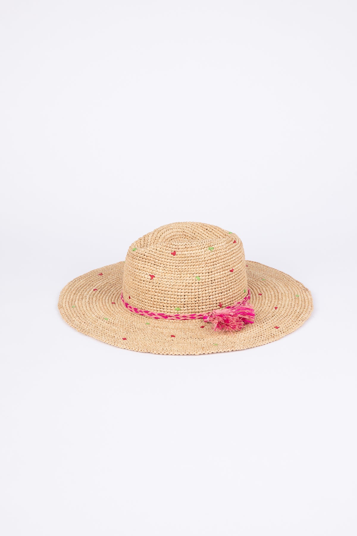 Holiday | Josie Hat - Natural w Pink