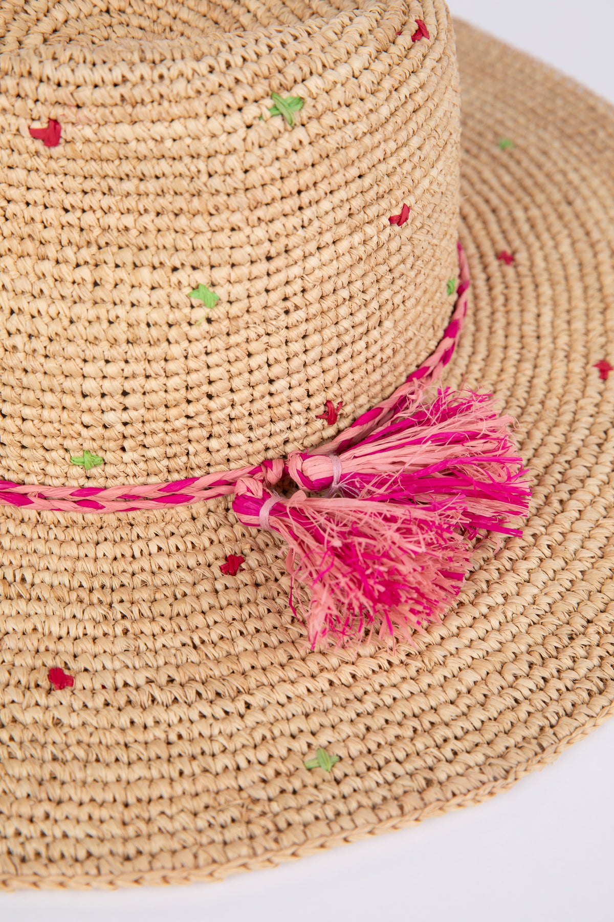 Holiday | Josie Hat - Natural w Pink