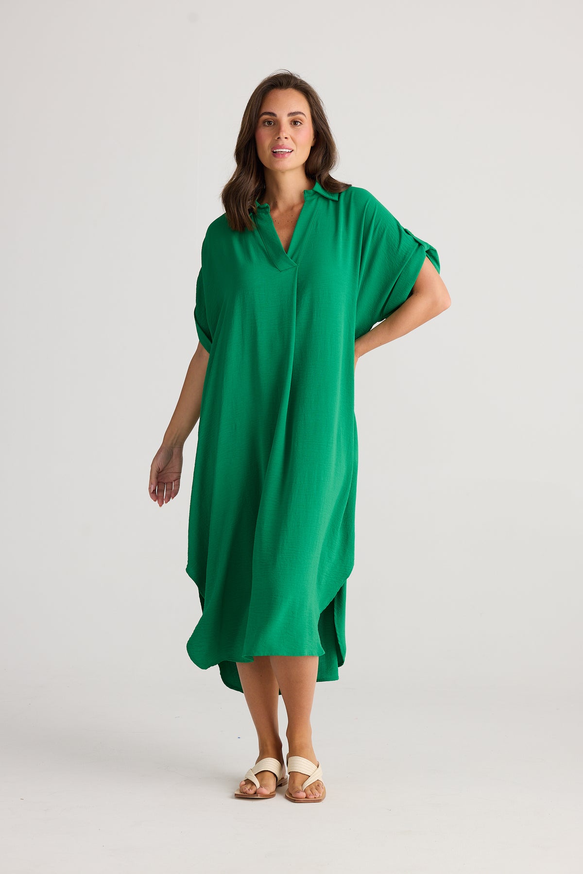 Holiday | Canal Overshirt Dress - Jade