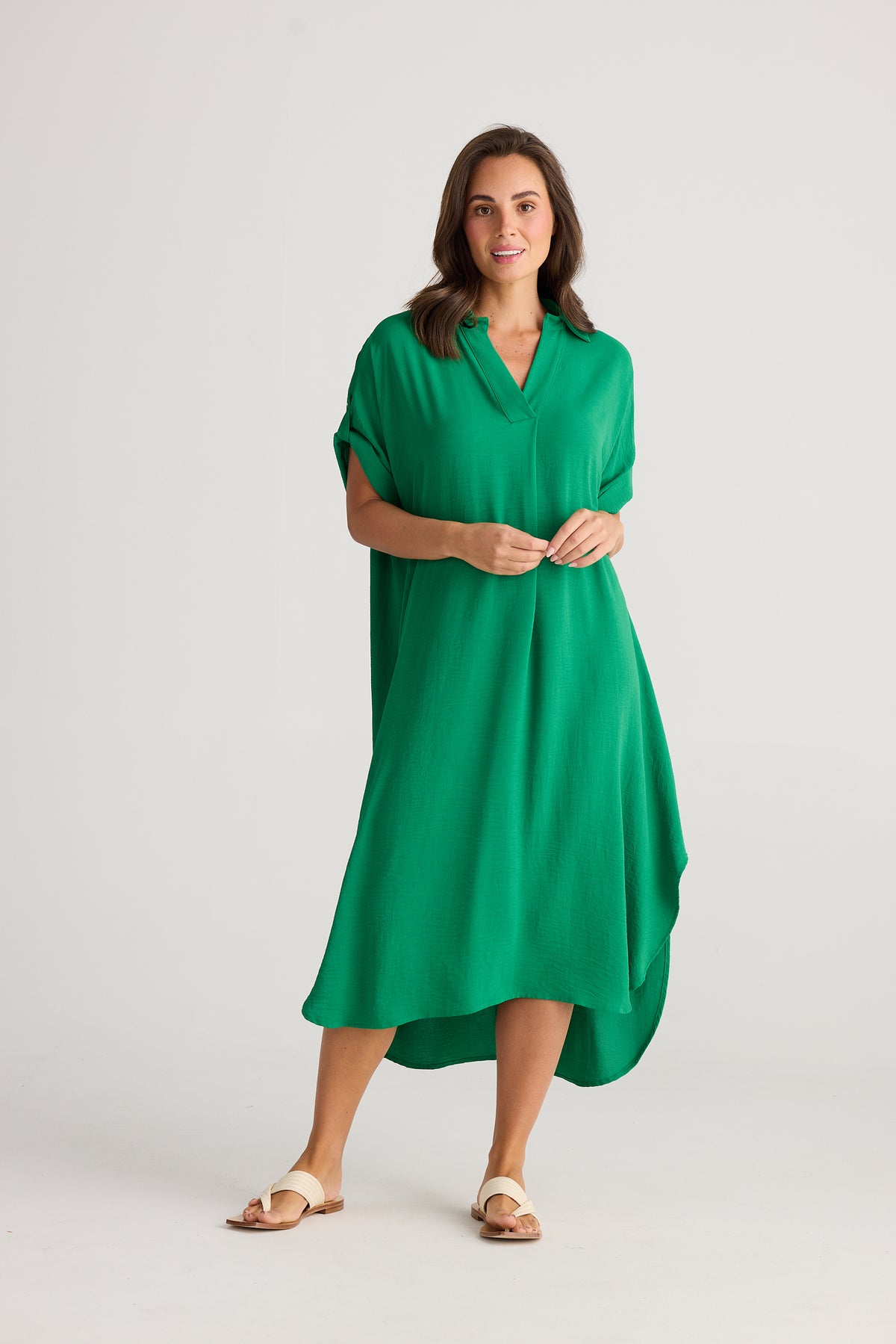 Holiday | Canal Overshirt Dress - Jade