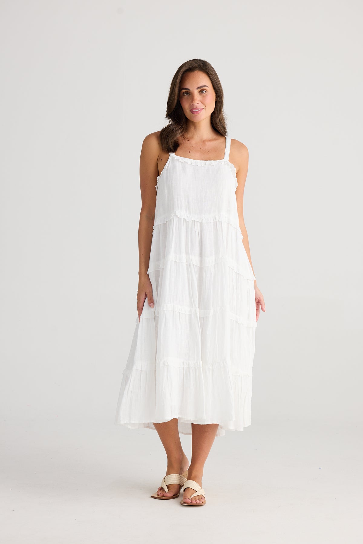 Holiday | Alita Dress - White Gauze