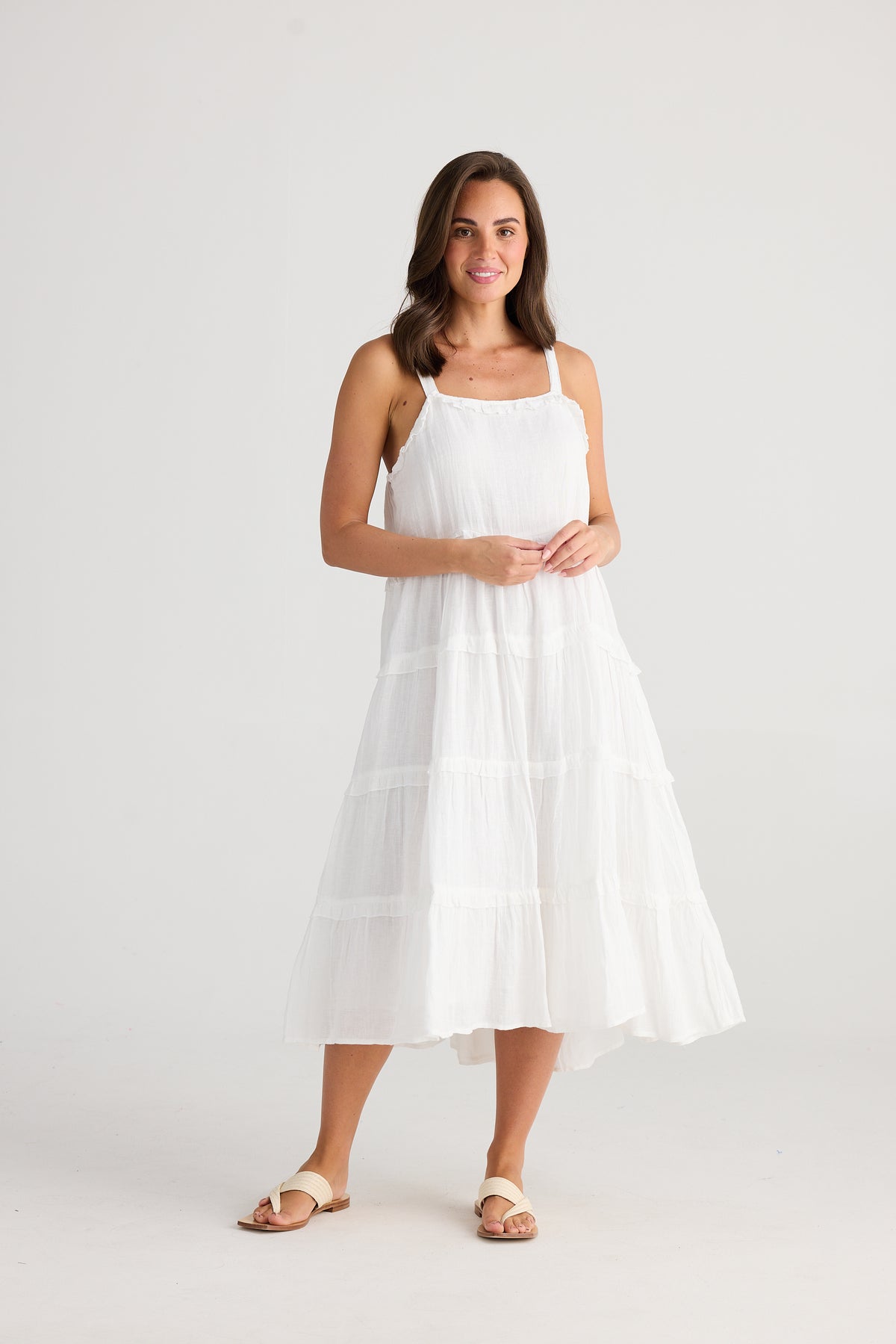 Holiday | Alita Dress - White Gauze