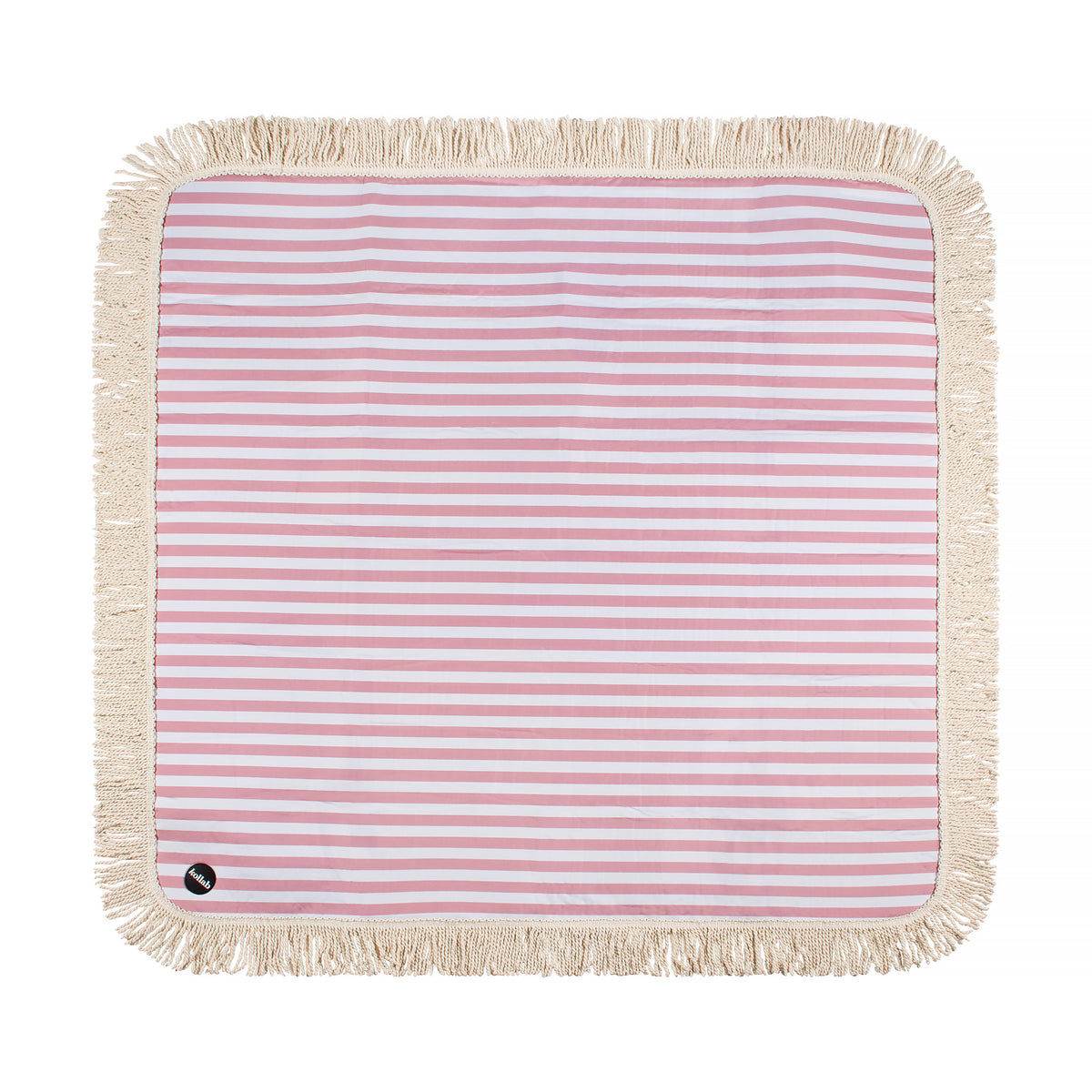 Kollab | Holiday Fringed Medium Picnic Mat - Rose Stripe