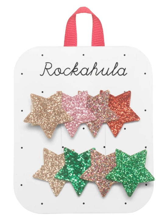 Rockahula | Jolly Glitter Star Clips