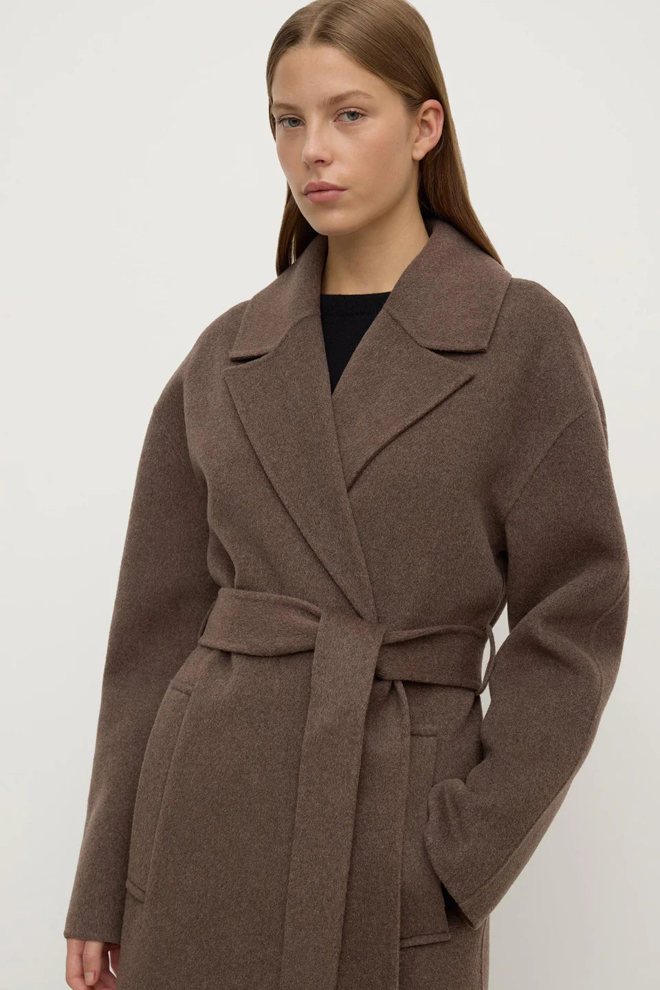 Assembly Label | Ivy Wool Coat - Cocoa Marle