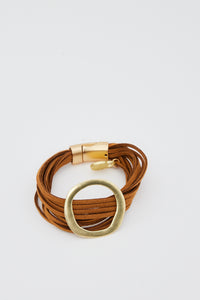 Andros Bracelet - Gold + Tan