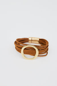 Andros Bracelet - Gold + Tan