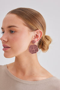 Holiday | Sunlight Earrings - Beige / Plum