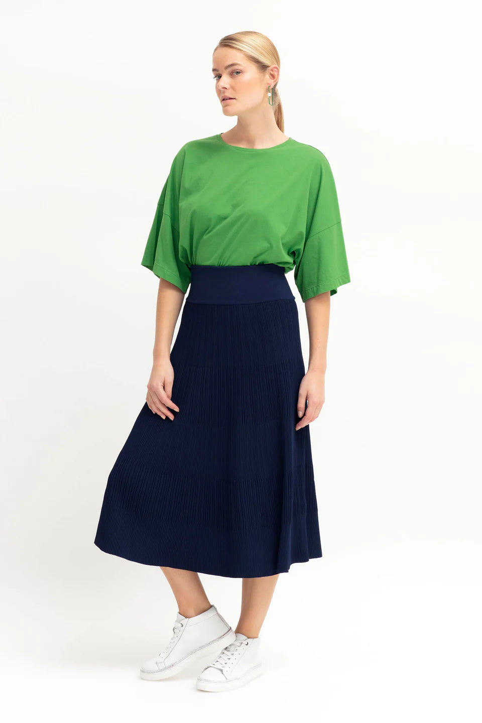 ELK |Strak Knit Skirt - Steel Blue