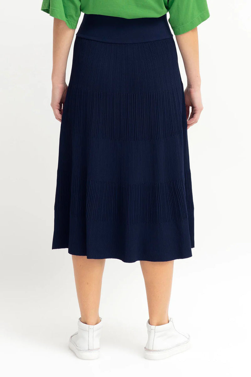 ELK |Strak Knit Skirt - Steel Blue