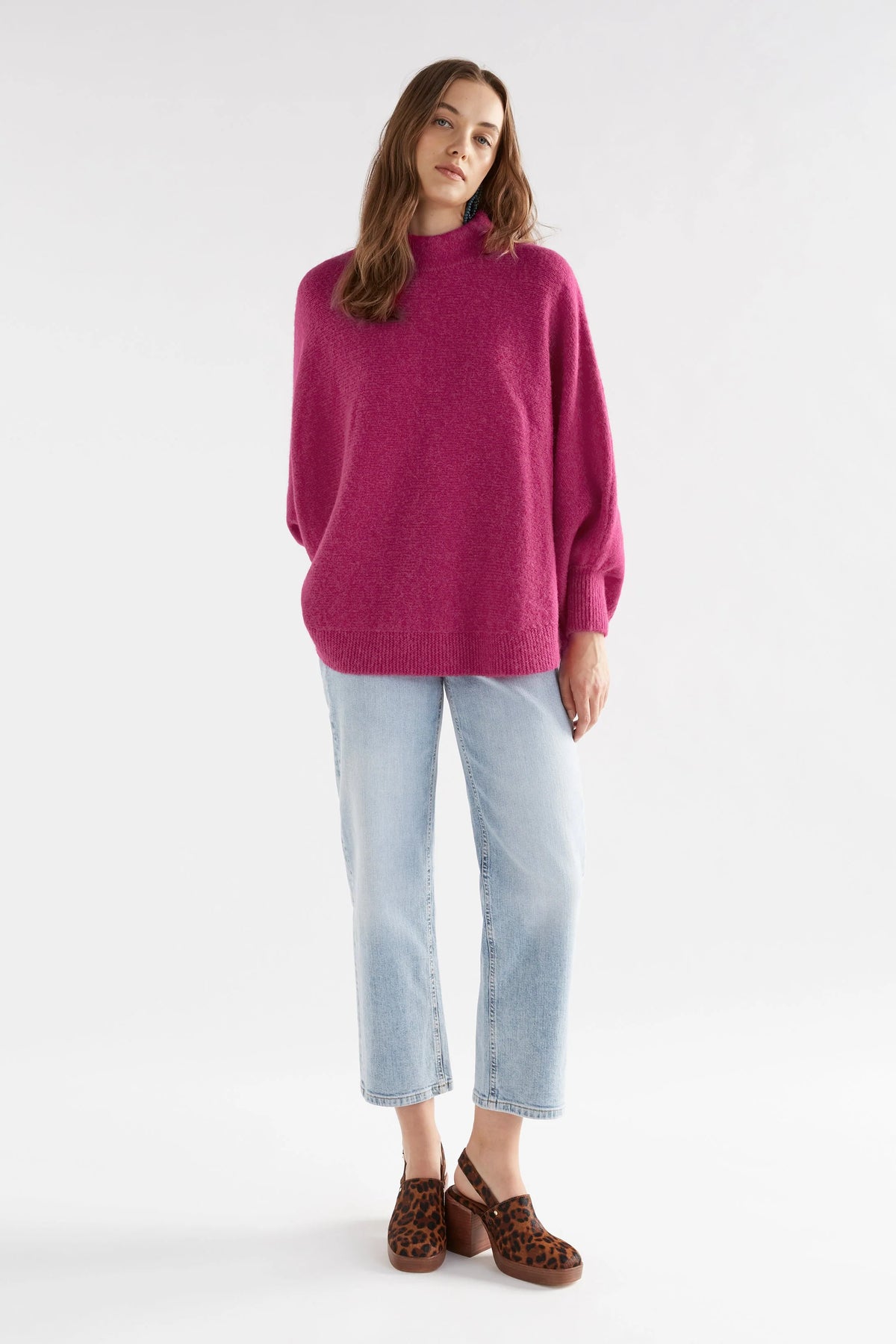 ELK | Palmen Poncho - Hot Pink