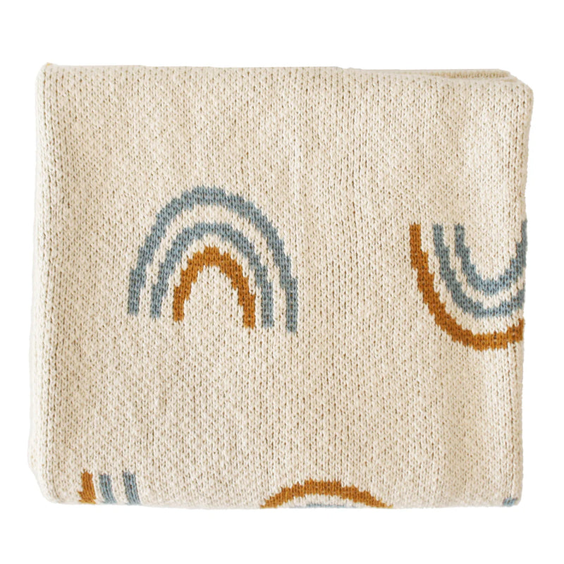 Alimrose | Rainbow Baby Blanket Blue