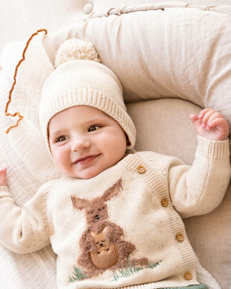 Fox & Finch | Charlie Knitted Beanie - Cream Speckle