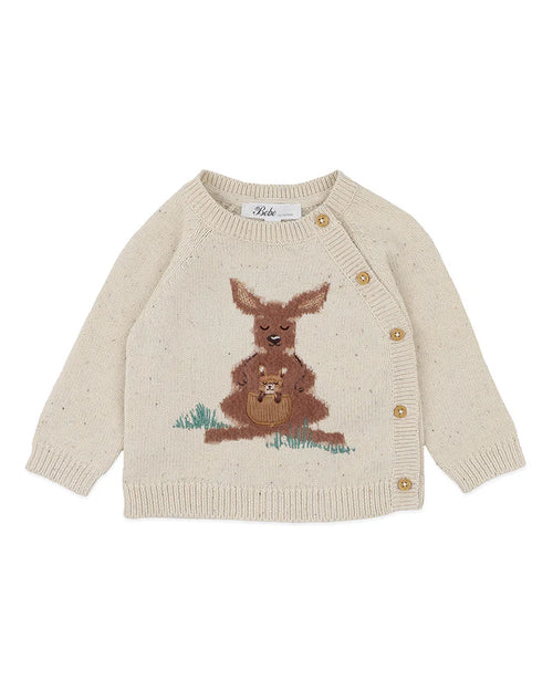 Bebe | Charlie Kangaroo Organic Knitted Cardigan