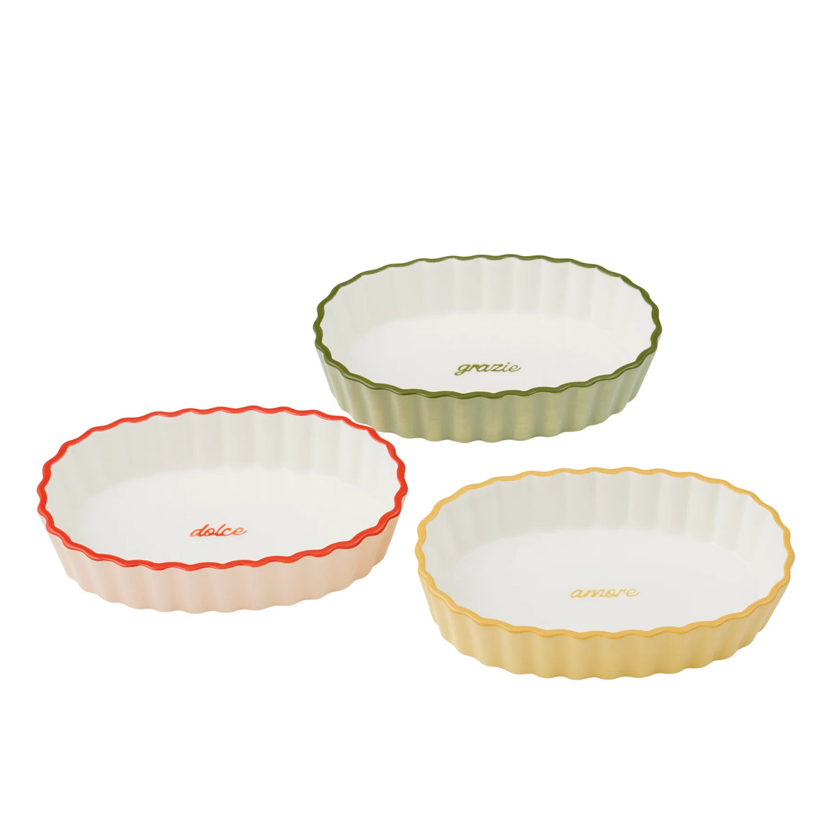 Noto Ceramic Baker Dish - 3 Assorted Colours