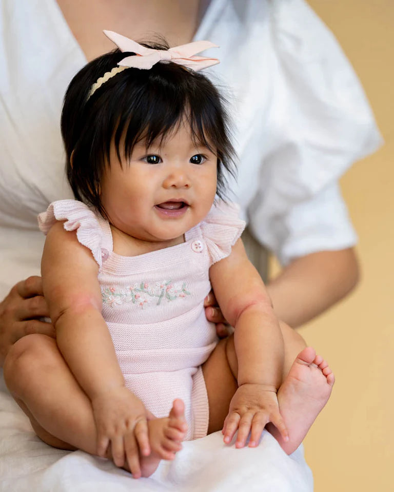 Bebe | Madelyn Embroidered Organic Knitted Bodysuit