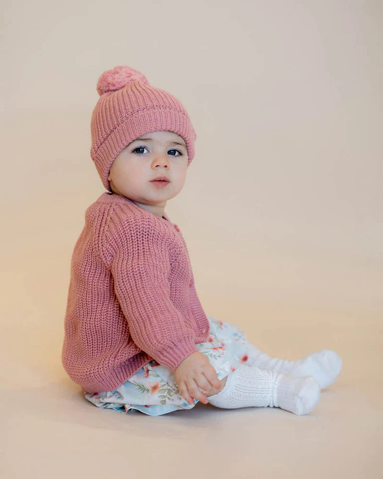 Fox & Finch | Gemma Organic Knitted Beanie - Dusky Rose