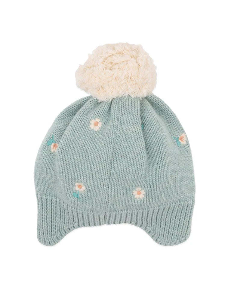 Bebe | Fern Organic Embroidered Knit Beanie