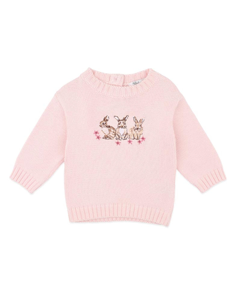 Bebe | Winnie Embroidered Bunny Knitted Jumper