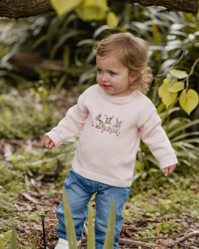 Bebe | Winnie Embroidered Bunny Knitted Jumper