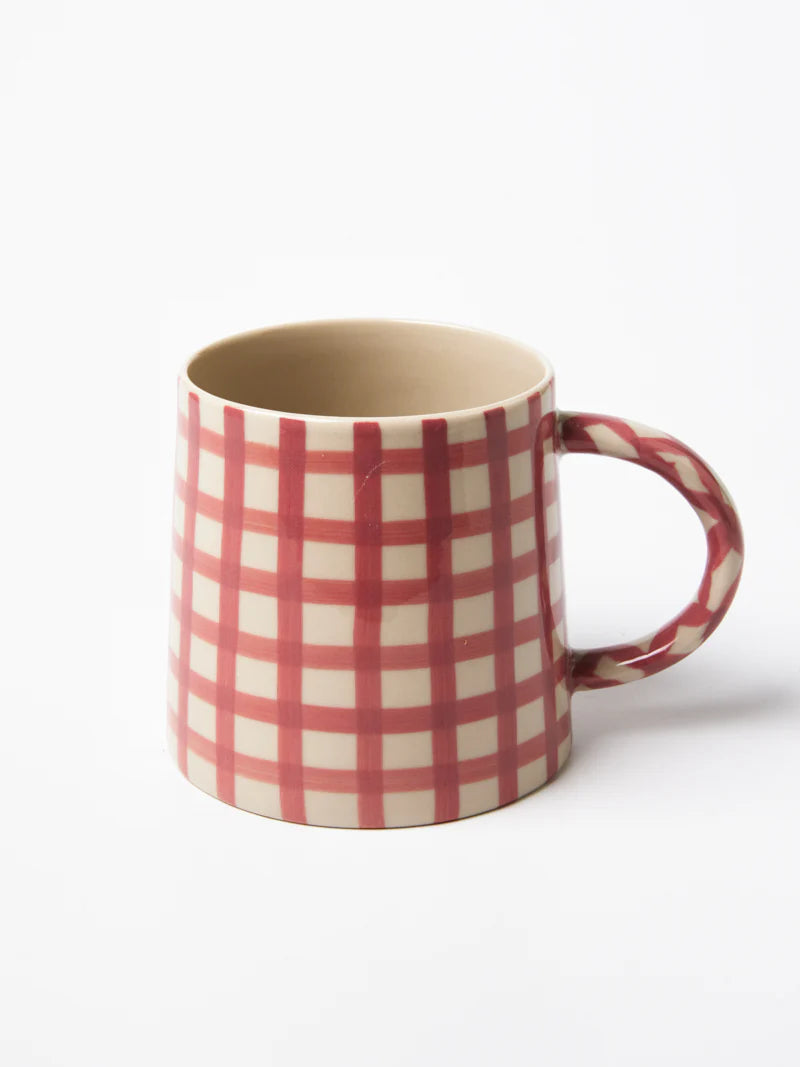 Jones & Co | Larder Check Mug - Pink