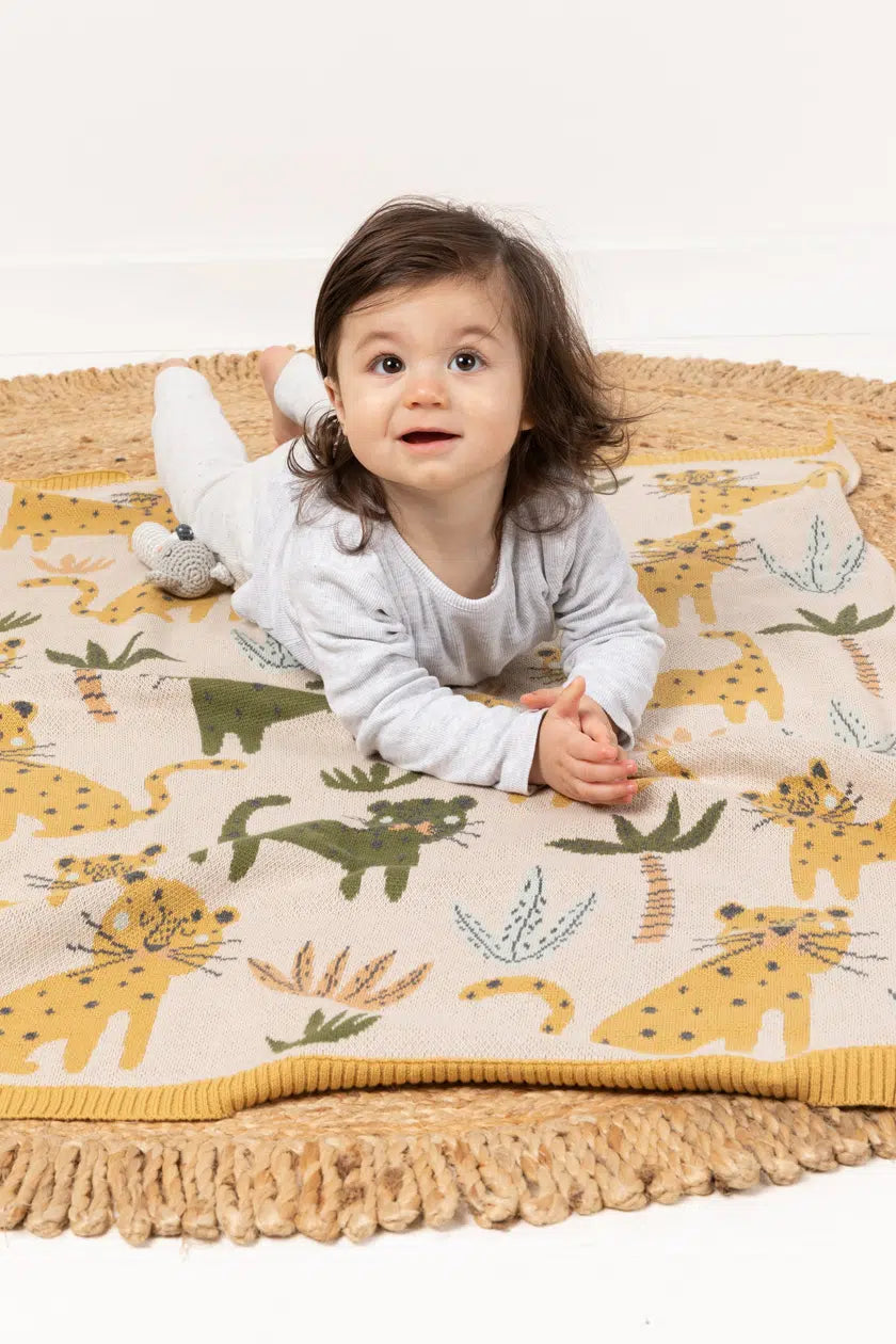 Indus | Lenny Leopard Baby Blanket