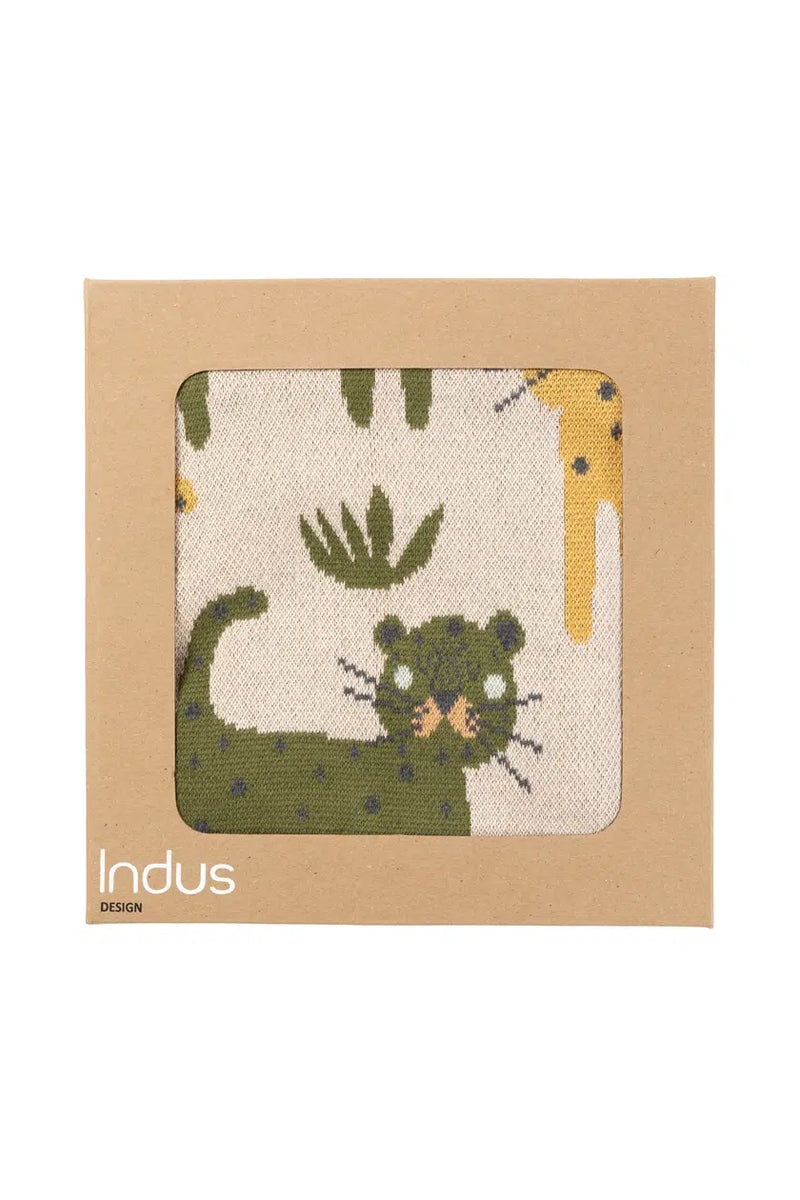 Indus | Lenny Leopard Baby Blanket