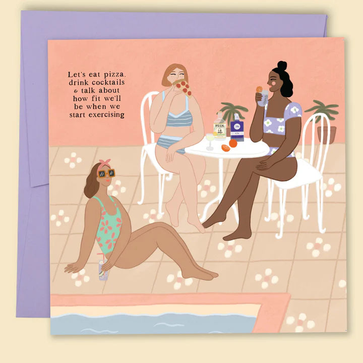 Papernest | Let's Eat Pizza And Drink Cocktails Card