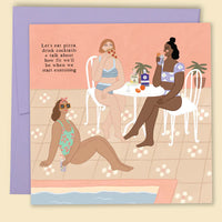 Papernest | Let's Eat Pizza And Drink Cocktails Card