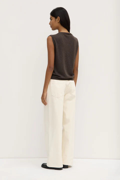 Assembly Label | Lara Cashmere Knit Tank - Ganache Marle