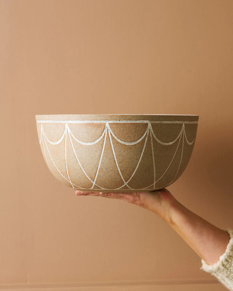 Robert Gordon | Large Bowl with Etching - Natural Entertainer