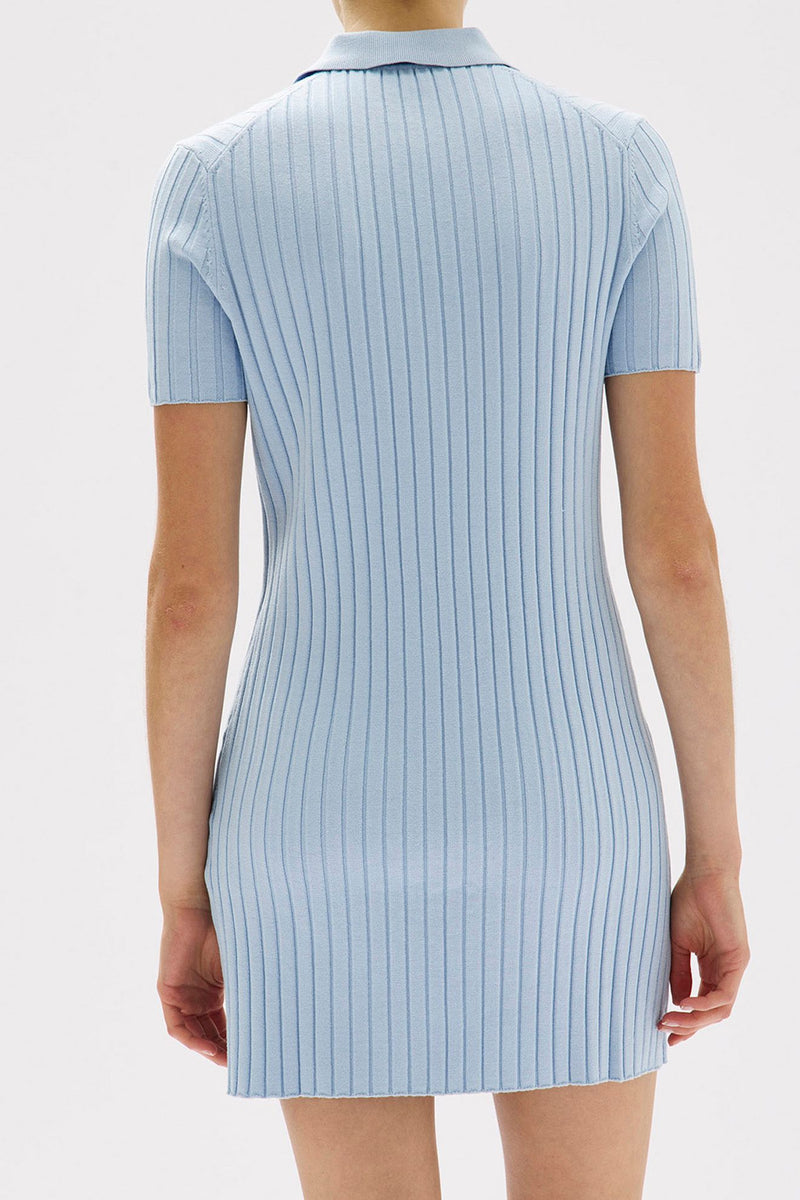 Assembly Label | Lex Knit Mini Dress - Blue Haze