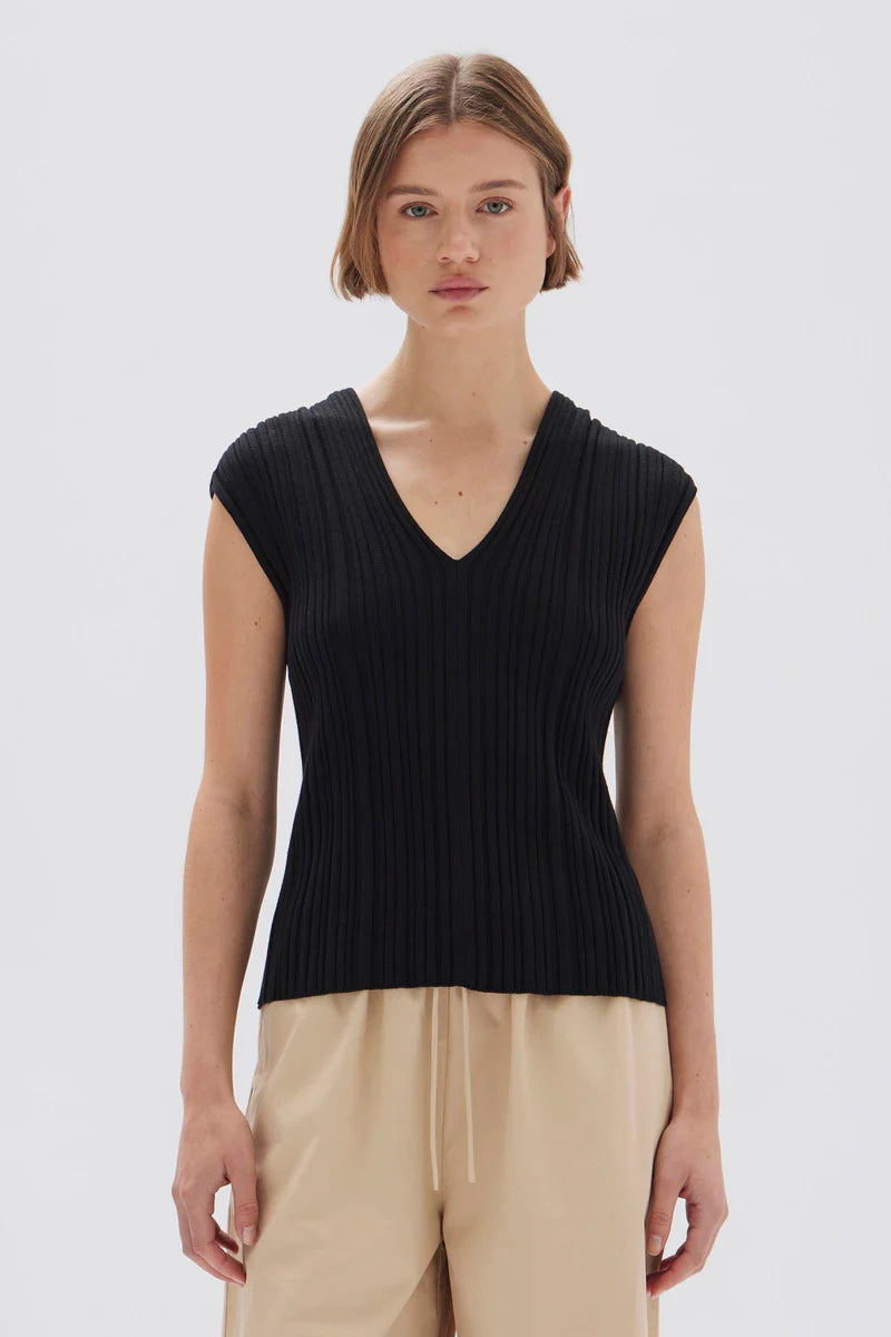 Assembly Label | Lottie Knit Tank - Black