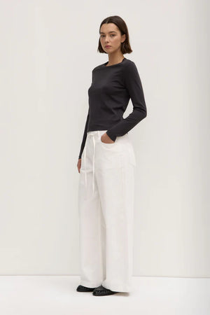 Assembly Label | Lyla Long Sleeve Tee - Washed Black