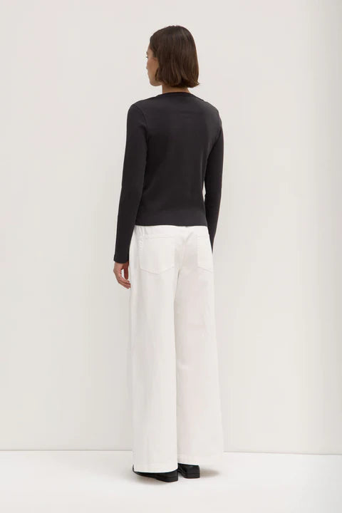 Assembly Label | Lyla Long Sleeve Tee - Washed Black