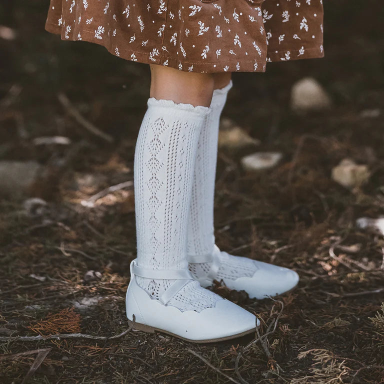 Minihaha | Cloud Pointelle Knee-Highs