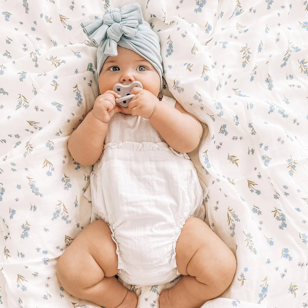 Fox & Fallow | Forget-Me-Not Organic Muslin Wrap Swaddle