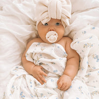 Fox & Fallow | Forget-Me-Not / Broderie Organic Muslin Wrap Set