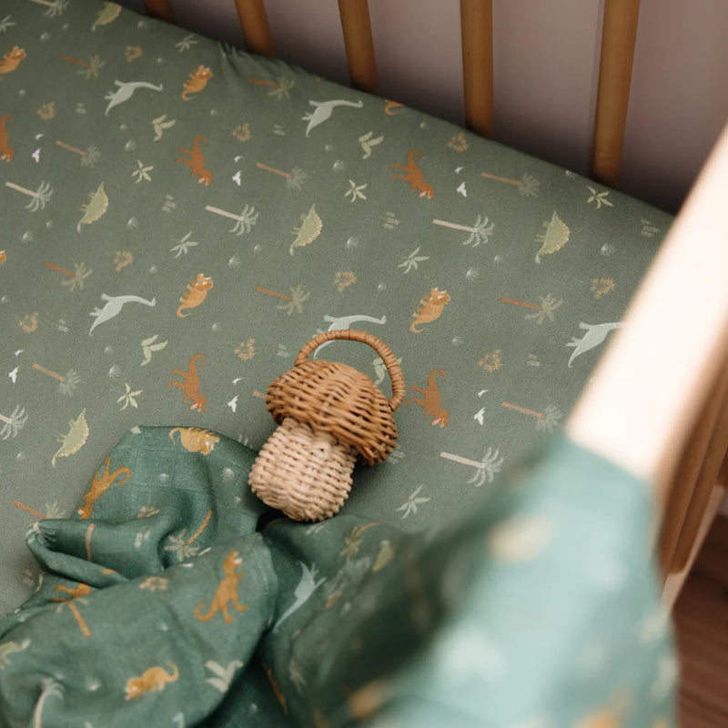 Fox & Fallow | Dinos Organic Fitted Cot Sheet