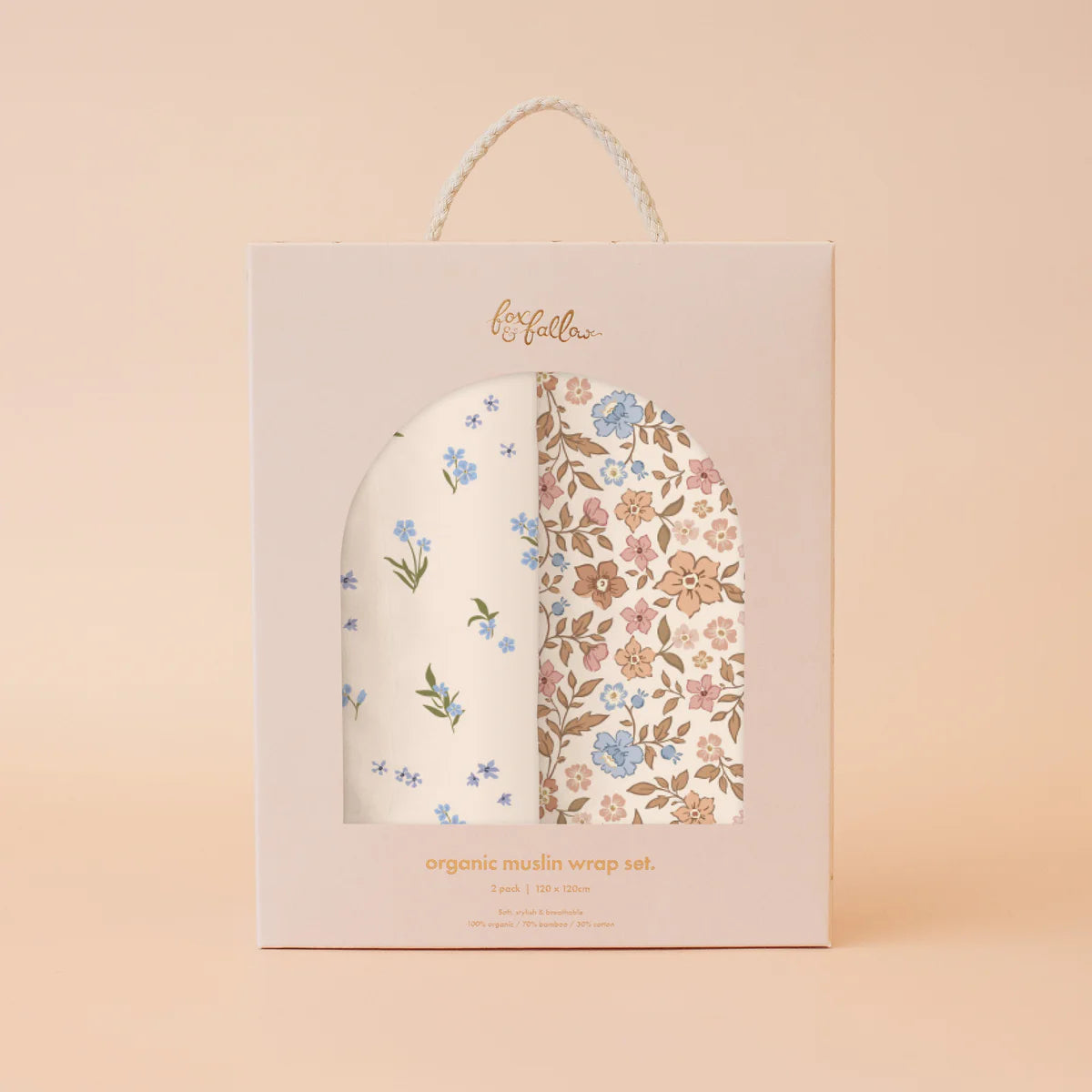 Fox & Fallow | Forget-Me-Not / Broderie Organic Muslin Wrap Set