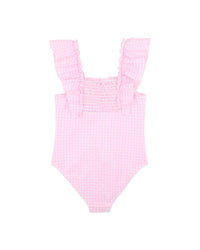Minihaha Swim | Pink Gingham Swimsuit