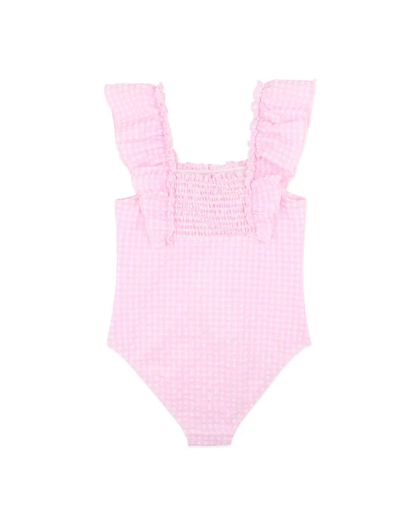Minihaha Swim | Pink Gingham Swimsuit