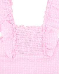 Minihaha Swim | Pink Gingham Swimsuit