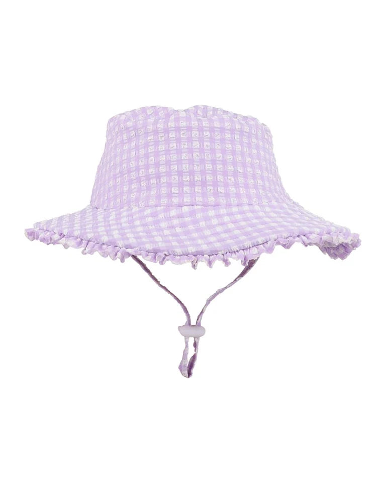 Minihaha Swim | Lilac Gingham Swim Hat