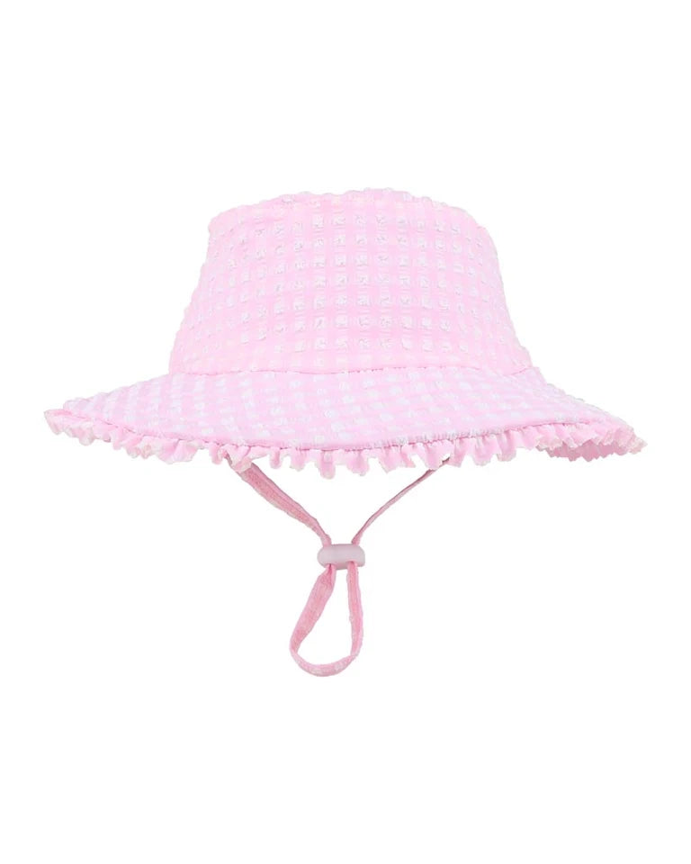 Minihaha Swim | Pink Gingham Swim Hat